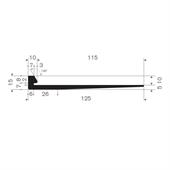 Vollgummi Karosserieprofil BxH=125x15mm (L=50m)