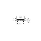 Vollgummi Karosserieprofil BxH=13x5mm (L=200m)