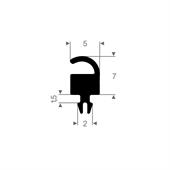 Vollgummi Karosserieprofil BxH= 5x7mm (L=100m)