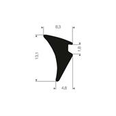 Vollgummi Karosserieprofil BxH=8,3x13,1mm (L=250m)