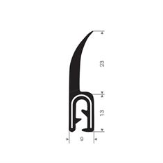 Vollgummi Klemmprofil 1,5-4mm / BxH=9x36mm (L=30m)