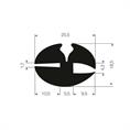 Vollgummi Klemmprofil 1,7/4,3mm (L=25m)