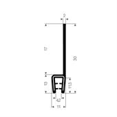 Vollgummi Klemmprofil 4,2mm / BxH=11x30mm (L=50m)