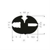 Vollgummi Klemmprofil 6/3mm (L=30m)