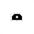 Vollgummi Lukendichtung BxH=25x15mm (L=40m)