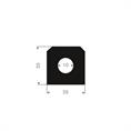 Vollgummi Lukendichtung BxH=25x25mm (L=20m)