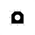 Vollgummi Lukendichtung BxH=30x30mm (L=15m)