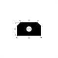 Vollgummi Lukendichtung BxH=35x20mm (L=20m)