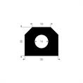 Vollgummi Lukendichtung BxH=35x30mm (L=15m)