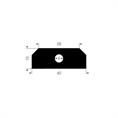 Vollgummi Lukendichtung BxH=40x15mm (L=20m)