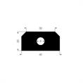 Vollgummi Lukendichtung BxH=40x20mm (L=20m)