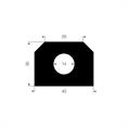 Vollgummi Lukendichtung BxH=40x30mm (L=15m)