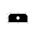 Vollgummi Lukendichtung BxH=45x20mm (L=15m)