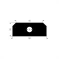 Vollgummi Lukendichtung BxH=50x20mm (L=15m)