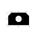 Vollgummi Lukendichtung BxH=50x30mm (L=10m)