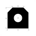 Vollgummi Lukendichtung BxH=50x50mm (L=10m)