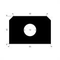 Vollgummi Lukendichtung BxH=60x40mm (L=10m)