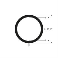 Vollgummi schlauchprofil 27x32mm (L=25m)