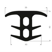 Vollgummi T-Profil BxH=55x40mm (L=15m)