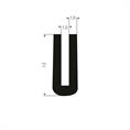 Vollgummi U-Profil 1,5mm / BxH=4,5x12mm (L=100m)