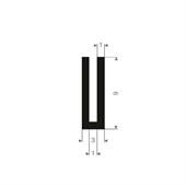 Vollgummi U-Profil 1mm / BxH=3x9mm (L=200m)