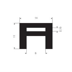 Moosgummi D-Profil selbstklebend BxH=20x20mm (L=25m) - Technikplaza