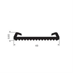 Vollgummi U-Profil BxH=48x8,65mm (L=25m)