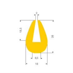 Gummi Wandschutz schwarz LxBxH=1000x162x48mm - Technikplaza