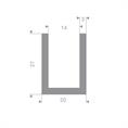 Vollgummi U-Profil grau 14mm / BxH=20x27mm (L=20m)