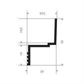 Vollgummi Winkelprofil BxH= 20x32mm (L=50m)