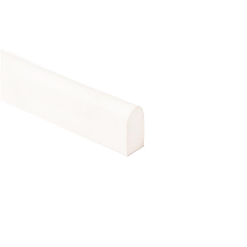 Vollgummiprofil Vierkantprofil gerundet weiß BxH=11x19mm (L=50m)
