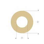 Vollgummischlauchprofil beige 25x50mm (L=2m)