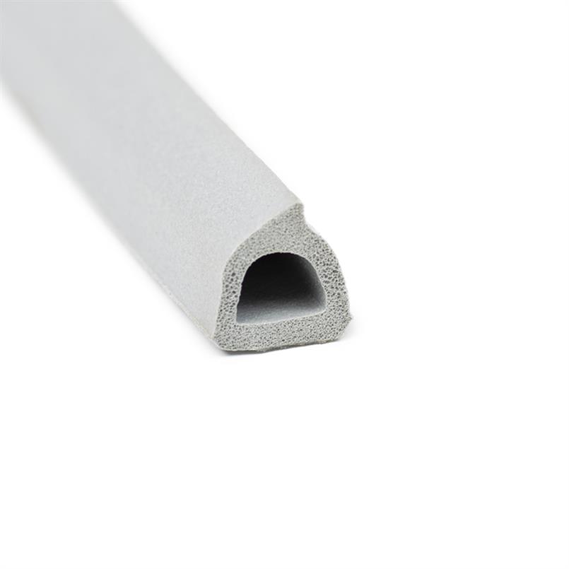 Zellkautschuk selbstklebend D-Profil grau BxH=9,5x9,5mm 50m