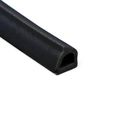Zellkautschuk selbstklebend schwarz D-Profil BxH=9,5x9,5mm 50m