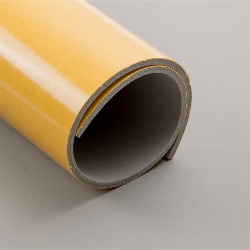 Zellkautschukplatte EPDM selbstklebend grau 15mm (LxB=10x1,1m)